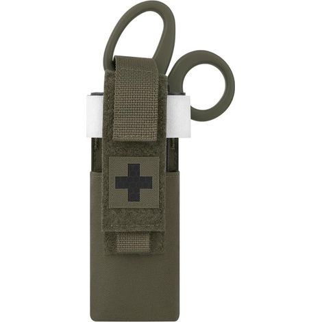 Garrot tactique 3 en 1 et kit de cisaillement EMT de 18,4 cm avec pochette MOLLE, premiers secours, urgences, extérieur (vert ranger) (1/5)