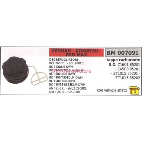 Tankdeckel ZENOAH Motor Freischneider BCL 2600DL 007091