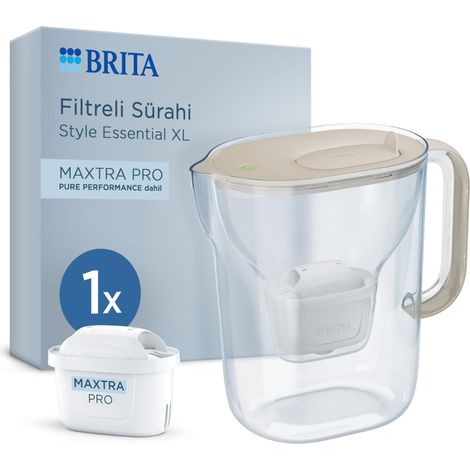 Carafe filtrante à sable BRITA Style ESSENTIAL XL + filtre MX Pro Pure Performance