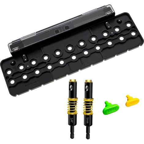 Bohrschablone für Regalträger, für stabile Regalböden. Bohrhilfe für Möbel, für gerade Löcher. Inklusive Bohrer, Positionierstiften und integriertem System. (1/5)