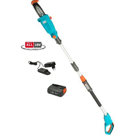 GARDENA Elagueuse sur perche TCS 20/18V POWER FOR ALL. Prêt à l'emploi avec outil, batterie et chargeur inclus. (14770-20)