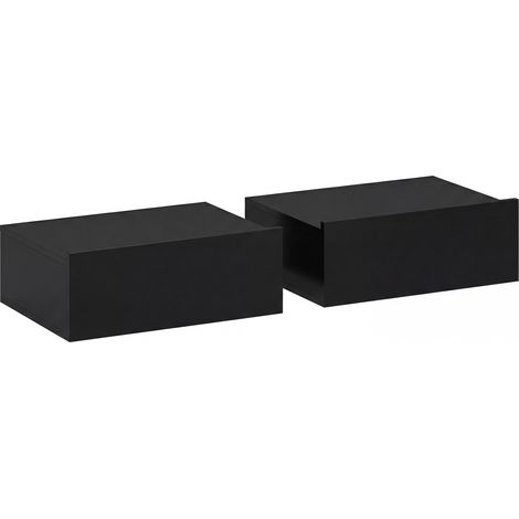 Chevets suspendus Ondéa design moderne et gain de place noir rangement pratique chambre (1/5)