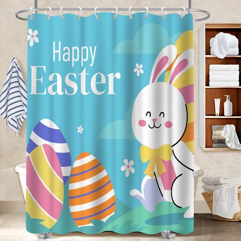 Rideau douche imperméable polyester 180x180 tissu respirant bâche polyester douche pour préparer la maison avant l’arrivée d’invités (1/5)