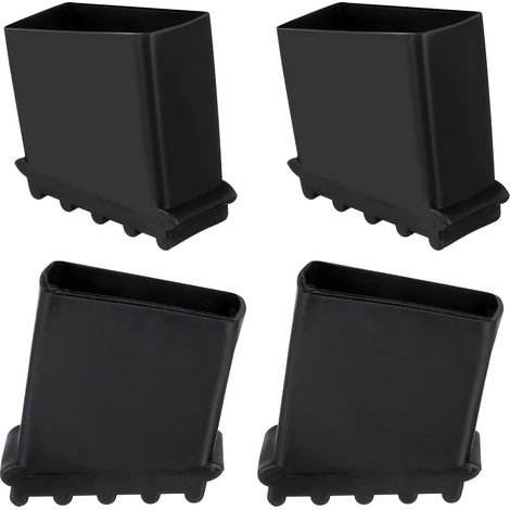 Embouts pour Pieds D'échelle Pied Escabeau 60 28mm Pliante en Caoutchouc Noir Antidérapant Design Épaissi, Poignées D'échelle Remplaçables, Lot de 4 Pièces (1/5)