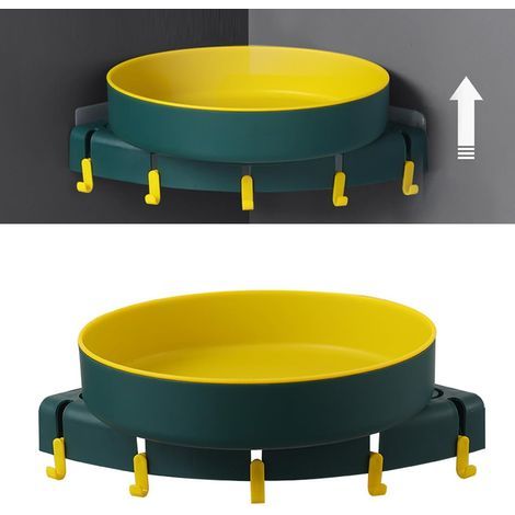 Drehbares Eckregal, Kunststoff, einfache Montage, multifunktionales Design, ideal für Bad und Küche (1/4)