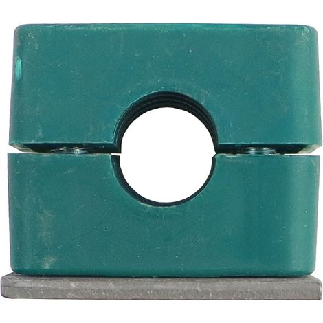 Support simple en polypropylène pour tubes et câbles FI-14 mm, fourni avec vis à tête Allen DIN3015 (1/3)