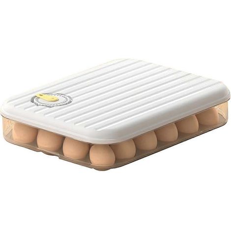 Porte-œufs pour réfrigérateur, boîte à œufs ménagère, boîte de conservation, boîte de rangement en plastique transparent, E (1/4)