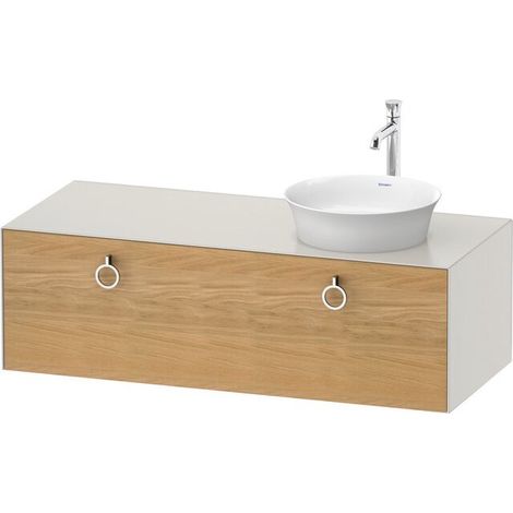 DURAVIT WT4982RH5390010 WTU blanc tulipe, 1 trou, avec poignée, robinetterie non incluse