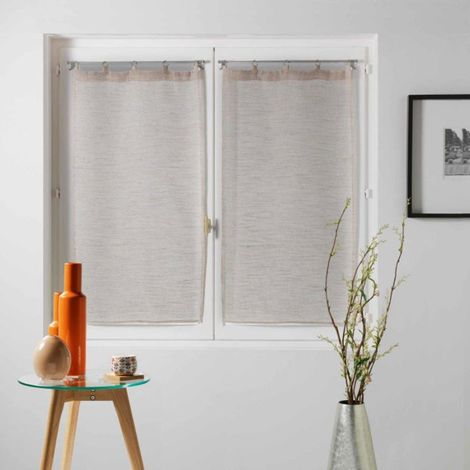 Paire de Voilages "Milza" 60x120cm Beige (1/2)