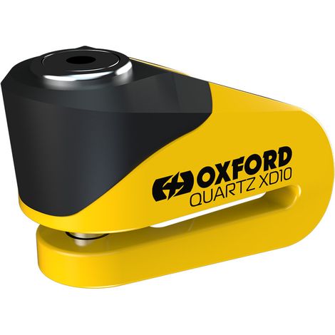 Antivol de disque Oxford Quartz XD10 10 mm jaune/noir, sécurisé