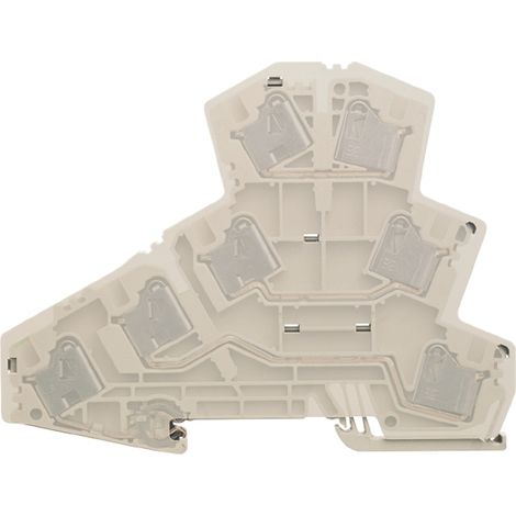Bloc de jonction rail DIN Weidmuller P, 0.5 6mm², Enfichable, Beige foncé ( Prix pour 1 )