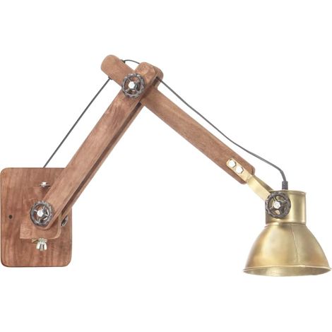 vidaXL Lámpara de pared redonda estilo industrial latón E27 (1/2)