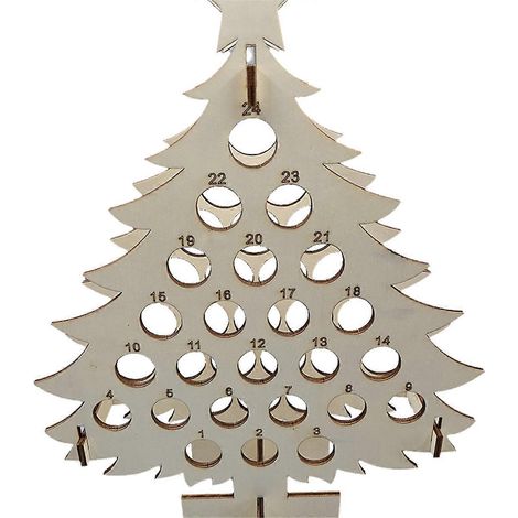 Calendrier de Noël en forme de sapin, porte-bouteilles de Noël, décoration de calendrier pour la maison --- (1/5)