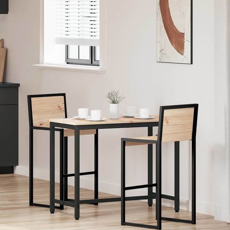 vidaXL  Table  Natural 100 x 50 x 77 cm Engineered Wood and Steel