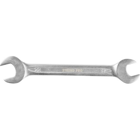 Schlüssel Strend Pro 3113, 19x22 mm, Maulschlüssel, doppelseitig, Cr-V