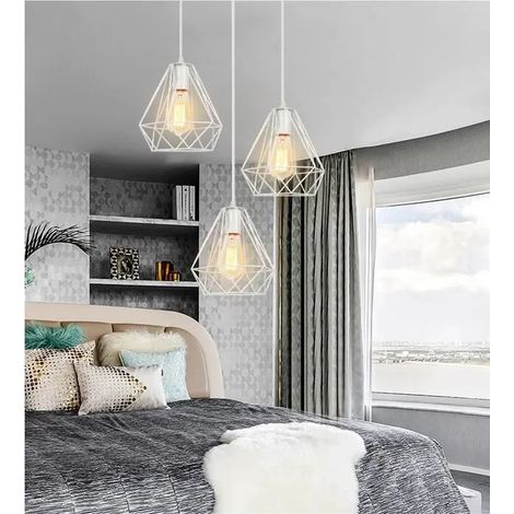 kawoo Lustre Industrielle en Cage Métal Lampe Suspension Vintage Plafonnier Luminaire Designe Edison pour Salon Chambre (1/4)