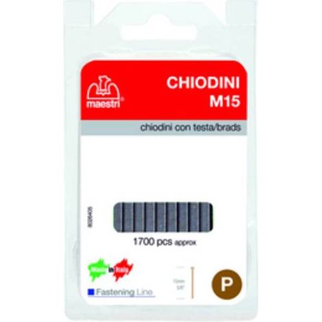 MAESTRI BLISTER CHIODINI M15 P/FISSATRICE 1700 PZ