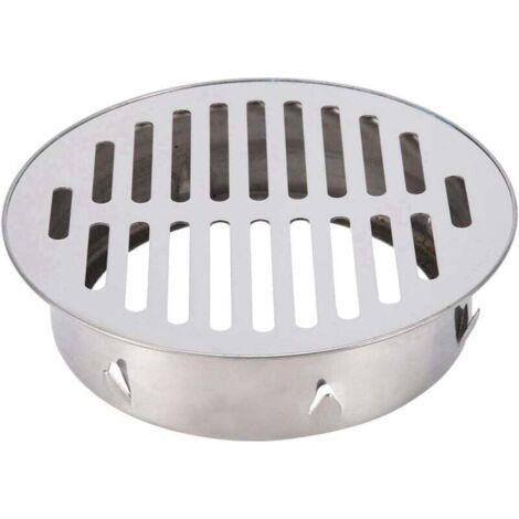 Floor Drain, Round Floor Drain, 1 Piece Stainless Steel Floor Drain Cover, Anti-blocking Balcony Floor Drain for Outdoor Courtyard Use (160 Flat Mouth) (1/3)