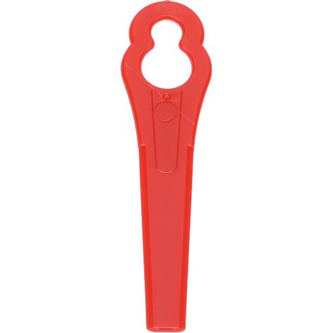 100-teiliges Ersatzmesserset aus Kunststoff für Rasentrimmer, 80 mm, 11x7 mm Bohrung, rot, für Rasenmäher (1/5)