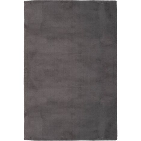 Tapis gris doux effet fourrure style moderne - 110 x 60 cm (1/2)