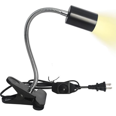 Lampe chauffante pour tortues, lampe chauffante infrarouge avec pince et col de cygne (1/5)