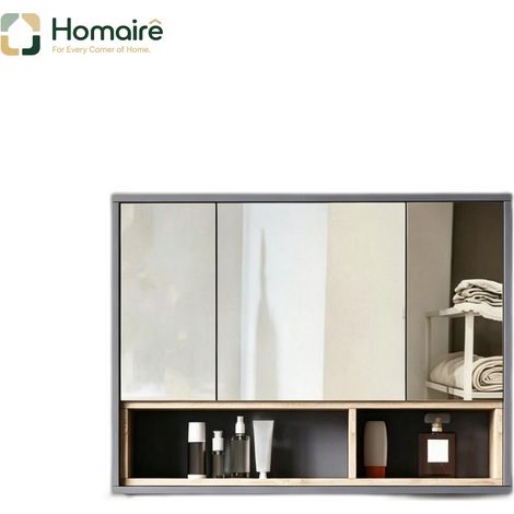 Aufbewahrungseinheit mit Schubladen, grau, im Holzdekor 80 x 20 x 60 cm HOMAIRE (1/5)