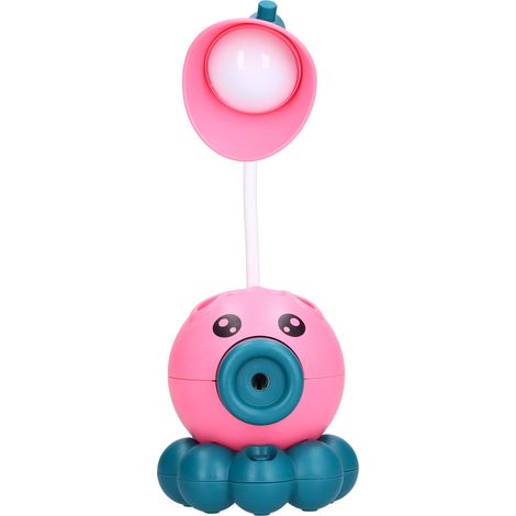 Lampe de bureau LED en forme de pieuvre, pliable, multifonctionnelle, lumière blanche chaude, chargement USB, jolie lampe de bureau rose (1/5)
