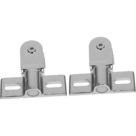 Lot de 2 charnières de porte de douche en alliage de zinc pour portes en verre, robustes doubles charnières pivotantes avec design bidirectionnel pour salle de bain cabine de douche (1/5)