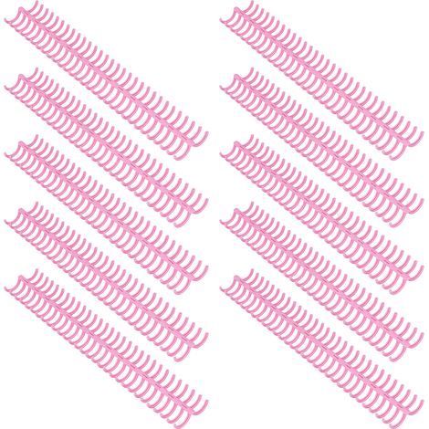 10 spirales de reliure plastique 19 mm, 30 anneaux, capacité 150 feuilles, pour papier A4 B5 A5, rose, lot de 10 (1/5)