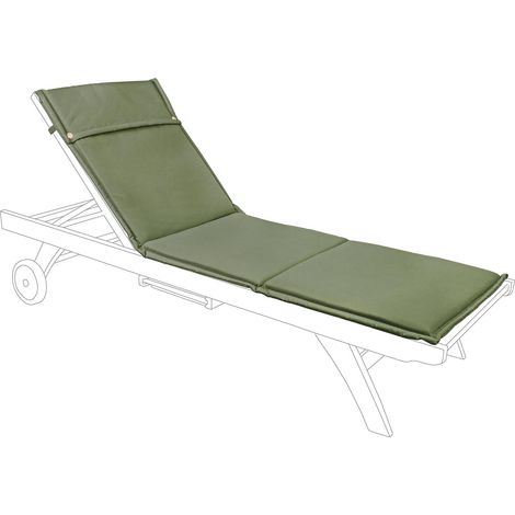 Kissen für Outdoor-Sonnenliege, wasserabweisend 190 x 62 cm -Waldgrün (1/5)