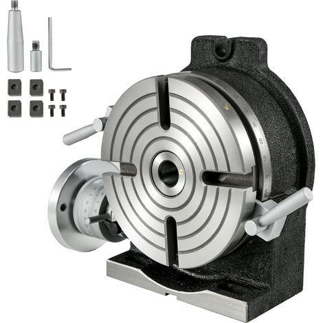 Table rotative 20,3 cm HV8, verticale et horizontale, précision 3MT, lecture vernier, pour fraisage, perçage et alésage. (1/5)