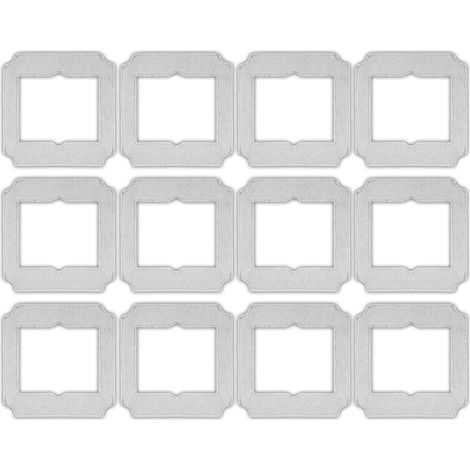 (12 Pièces) Pads de Serpillière de Remplacement pour ECOVACS Winbot Mini Robot Nettoyeur de Vitres Numéro de Pièce W-CC02-0012, Kit d'Accessoires de Chiffons Lavables, Recharge de Pad de Serpillière