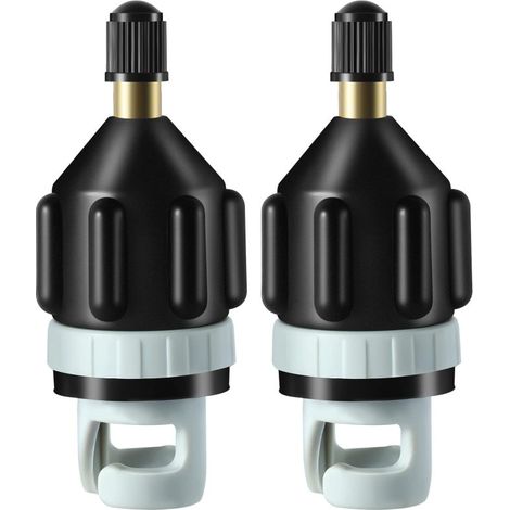 Adaptateur de gonflage pour pompe à vélo/spaddle/kayak, noir, lot de 2 (1/5)