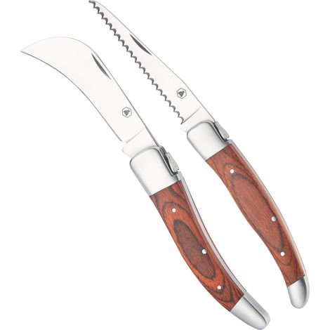 SET COLTELLINI DA GIARDINO PIEGHEVOLI 2 PZ. con custodia
