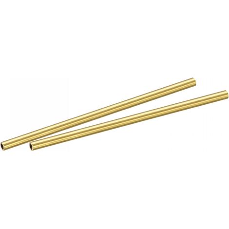 Brass Round Tube 4mm OD 0.5mm Wall Thickness 100mm Length Pipe Tube 2pcs (1/5)