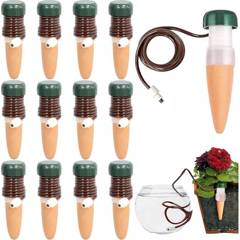 Distributeurs d'Eau Auto Arrosage pour Plantes   Lot de 12 Pièces, Idéal pour Jardin Intérieur et Fleurs, Distributeur Pratique