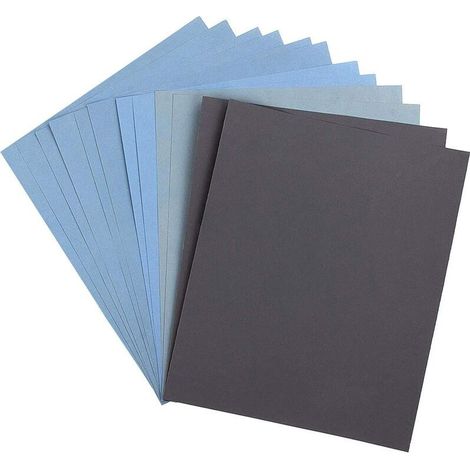 9" x 11" Schleifpapier, 12 Blatt pro Packung, Körnung 1000/1500/2000/3000/4000/5000, zum Schleifen von Holz und Metall sowie zum Polieren von Autos