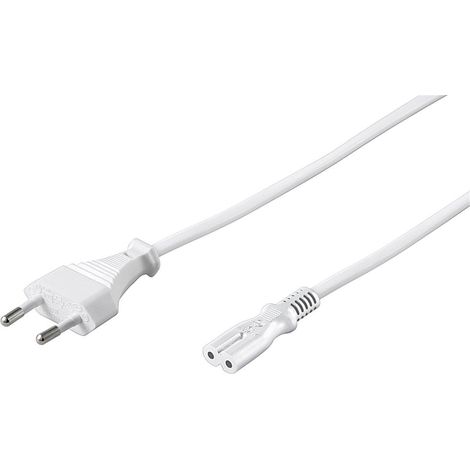 GOOBAY Euro-Netzkabel, 5 m, weiß