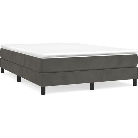 Maison Exclusive - Boxspringbettgestell Dunkelgrau 140x200 cm Sam