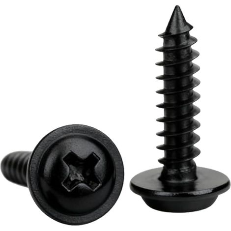 20 Pièces Vis Autotaraudeuses M4.2x16mm,Vis Cruciformes à Bois en Acier au Carbone, Tête Ronde avec Rondelle,Tête Large Bombée pour Bois Meubles,Métal (1/5)