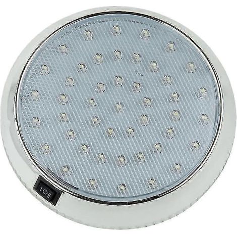 Éclairage intérieur pour camping-car - Plafonnier LED 12 V à 46 LED pour caravane, camping-car, bateau et véhicule marin (12,5 x 12,5 x 2 cm) (1/5)