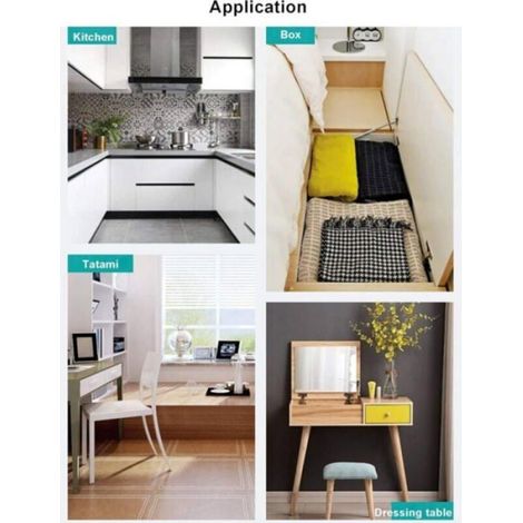Vérins gaz porte armoire - 4 pièces, 100N, amortisseurs pistons - Convient pour porte cuisine, meuble Étiquette (1/5)