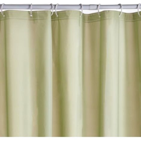 Waffle Shower Curtain - Green - PEVA - 180 x 200 cm - 12 Hooks - UTILITY - TODAY