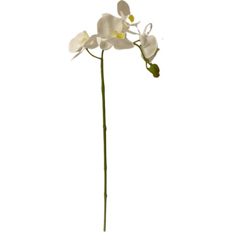 EDG Enzo De Gasperi Orchidea Phalaenopsis Olis Ramo 3D x5 Artificiale H 70 Cm White
