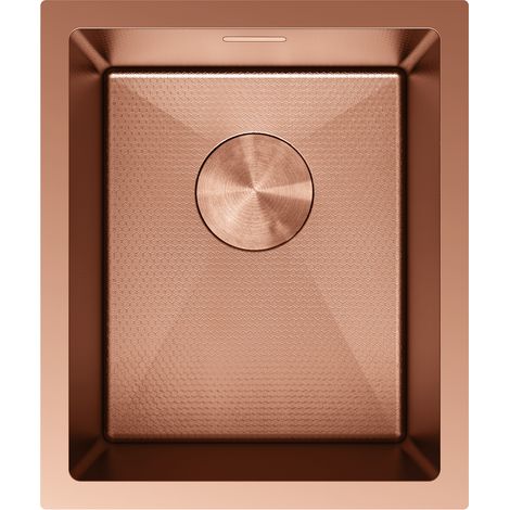 Mexen Trixo Edelstahlspüle 1-Becken 370 x 440 mm, Kupfer HC - 6412371000-65HC (1/5)