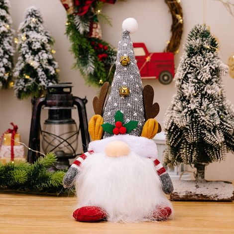Gnome De Noël - Ornament Avec Éclairage LED - Décoration De Bureau Et De Cheminée - Pour Fêtes Et Cadeaux - 1 Pièce (1/4)