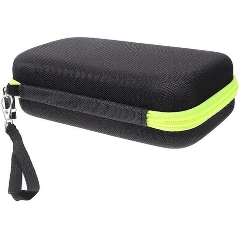 Neceser para hombre，caja de almacenamiento para afeitadora eléctrica，bolsa de afeitado a prueba de golpes con cremallera，19,5126 cm (1/5)