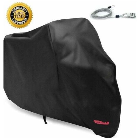 Housse moto XL 245x105x125cm noir - Protection moto - Garage/extérieur - Pliable, étanche, pour Harley/Honda/Suzuki - Propriétaires de motos