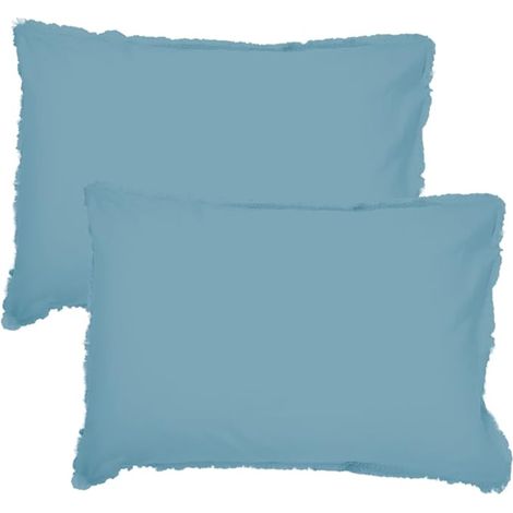 Fringed Washed Cotton Pillow Cases Cotton (1/4)