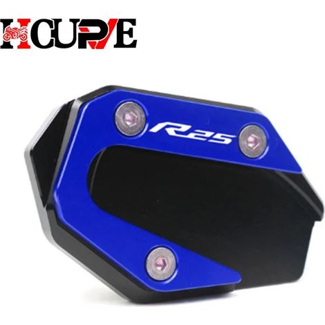 (YZFR25 Bleu) Extension de béquille latérale CNC pour moto, compatible avec YAMAHA YZF-R3, YZF-R25, MT-03, MT-25, YZF MT R3 R25 maxpower (1/4)